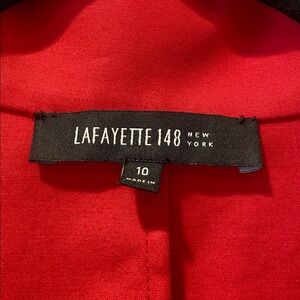 Lafayette 148 cotton red dress